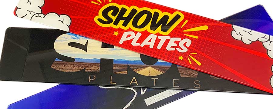 Full colour printed show plates